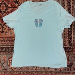 Bedazzled Flip Flop/Chancla Shirt